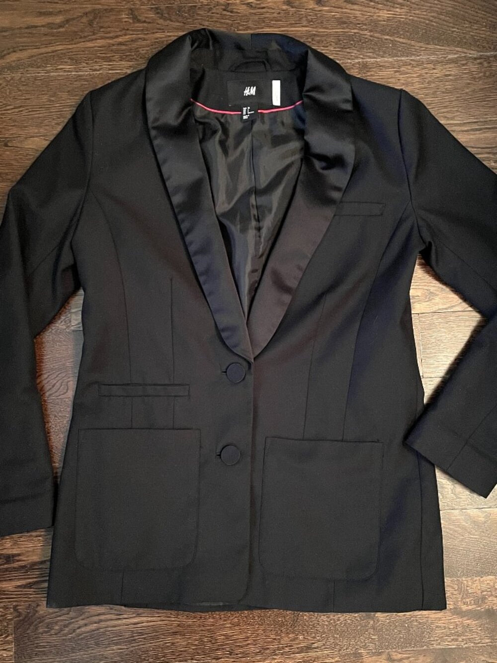 Stunning Women's H&M Black Tuxedo Jacket Blazer-Size 6